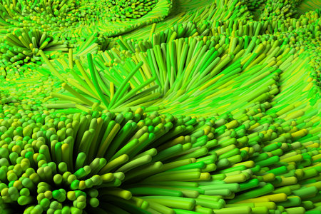 Full frame shot of green fiber optic lampの写真素材