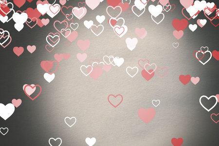 Digitally generated love heart pattern