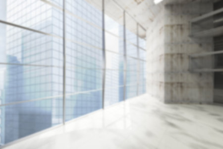 Digital image of empty hall in modern buildingの写真素材