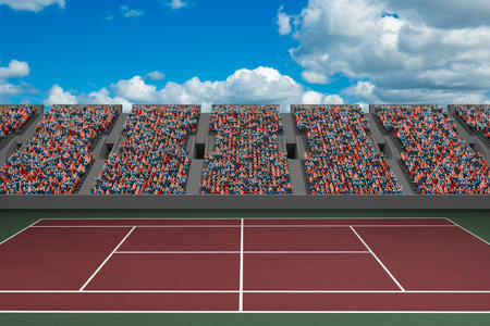 Tennis field on a sunny day