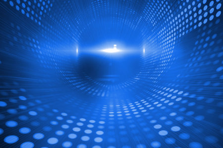 Digitally generated blue futuristic background