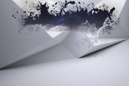 Splash showing energy waveの写真素材