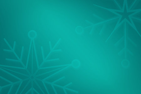 Green snowflake backgroundの写真素材