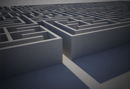 Entrance to difficult maze puzzle