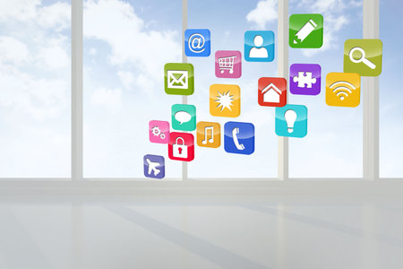 Computing application iconsの写真素材