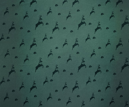 Digitally generated Green reindeer pattern