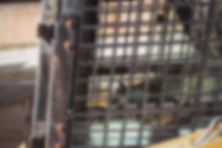 Close up yellow bulldozerの写真素材