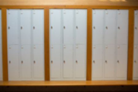 White lockers in room at university