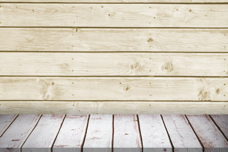 Flat design wooden backdrop is showing horizontal wall planks and whitewashed vertical floor planks....