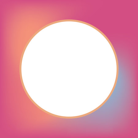 Composition of white circle on pink background. Social media and pattern concept digitally generated image.の写真素材