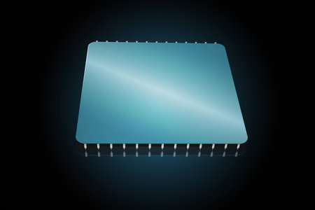 Shiny square on black background