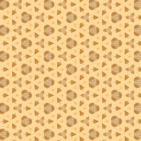 Image of repetitive pattern on yellow background. Pattern, abstract and colour concept digitally...