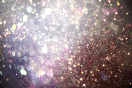 White snow and stars on blackの写真素材