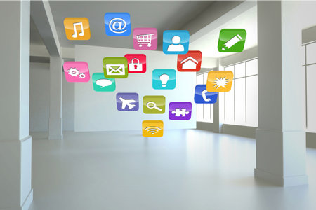 Computing application iconsの写真素材