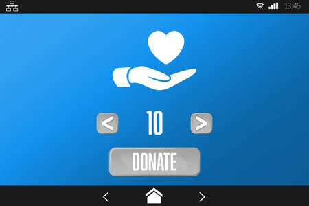 Vector icon of donation, Close-upの写真素材