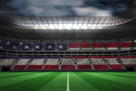 Stadium full of usa football fansの写真素材