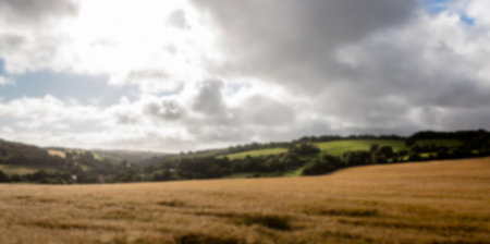 Panoramic view of agriculture land against skyの写真素材