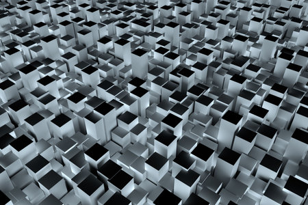 High angle view of blocks on abstract backgroundの写真素材