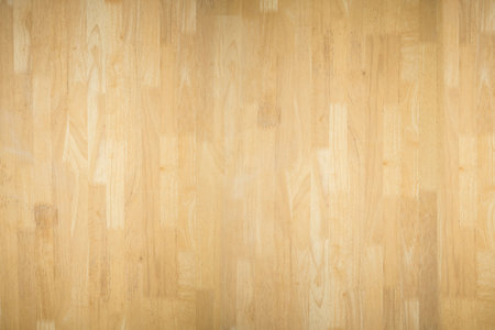 Flat design polished wooden floor surface is stretching across frame with natural grain patterns. Minimalist, natural, texture, interior, serene, warm, modernの写真素材