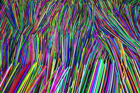 Full frame shot of colorful fiber optics
