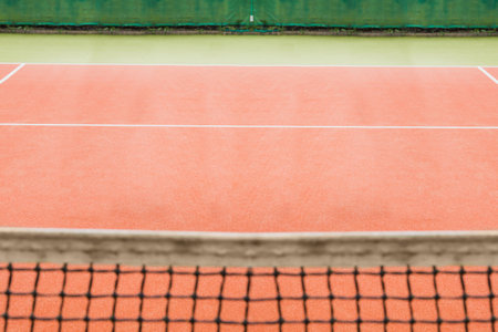 Close up view of tennis courtの写真素材