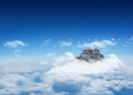 Scenic view of mountain with cloudscape against sky