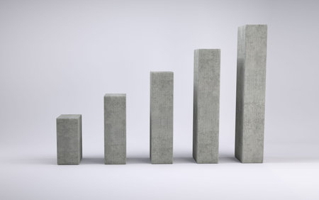 Bar chart depicting growthの写真素材