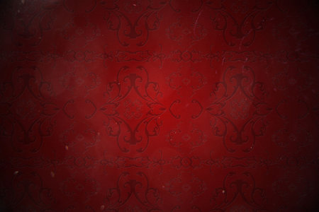 Digitally generated elegant patterned wallpaper in red tonesの写真素材