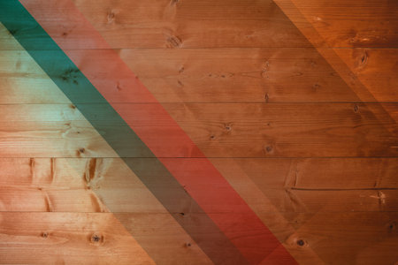 Colored wood as backgroundの写真素材