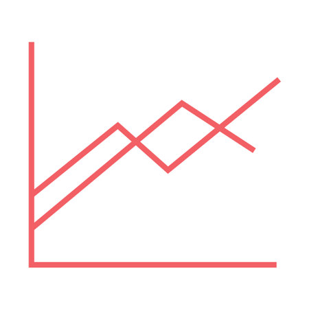 Vector image of line graph against white backgroundの写真素材
