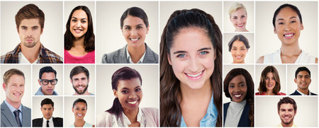 People collage portrait 6x2