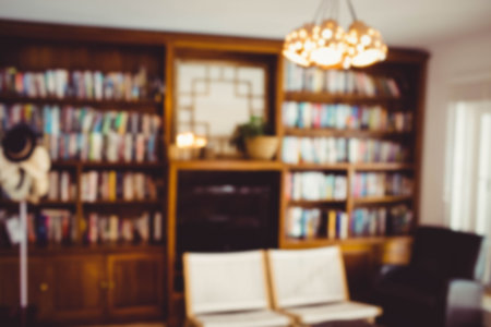 Defocused interior of modern roomの写真素材