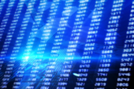 Digital composite image of numbersの写真素材