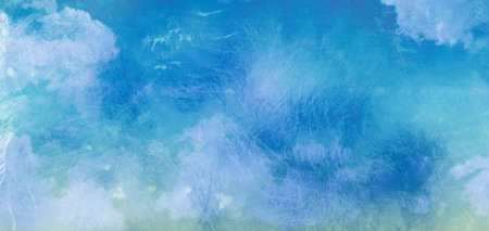 Digital image of blue cloudy skyの写真素材