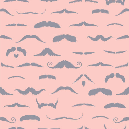 Composite image of mustaches on rose backgroundの写真素材