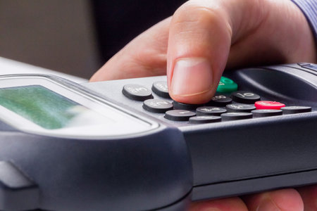 Man paying with credit card