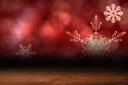 Shimmering light design over boards with copy spaceの写真素材