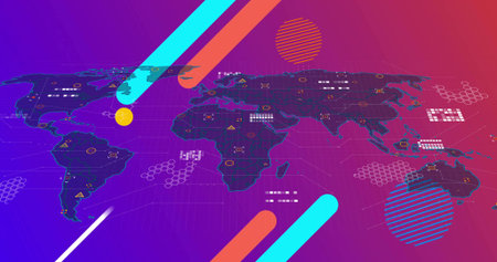 Digital composite video of network of connections of digital social media interface