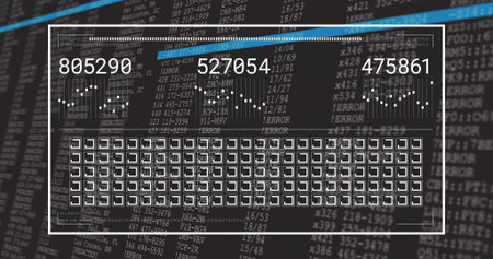 Displaying white-bordered panel showing three codes on monitor, with matrix patterns and icon grid....