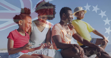 At start, dot map overlaying artisanal loaf pulsing, scrolling code visualizing global networkの写真素材