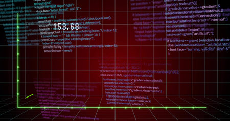 Displaying neon-green 3D axis system occupying center in virtual lab, with glowing nodes and code....