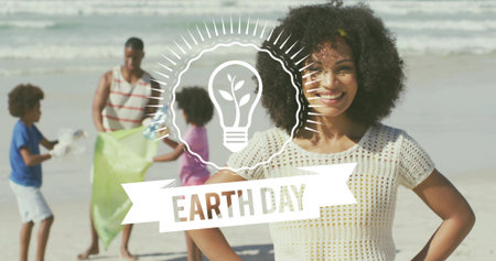 Physician reacting to data shifts by adjusting mask stethoscope while smiling at faint map overlayの写真素材