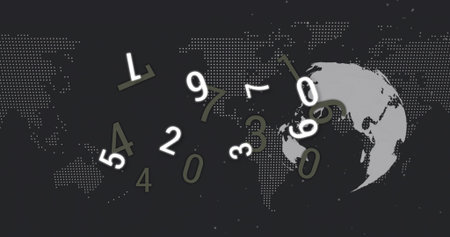 Gesture-triggered holographic globe on tablet rotating while user swiping for exploring data points