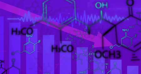 Displaying magenta diagonal arrow cutting across bars in graphic showing NH2 or F or OCH3 or HCO...