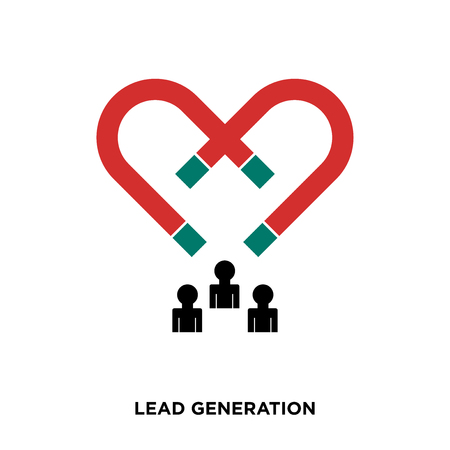 Lead generation icon on white background.のイラスト素材