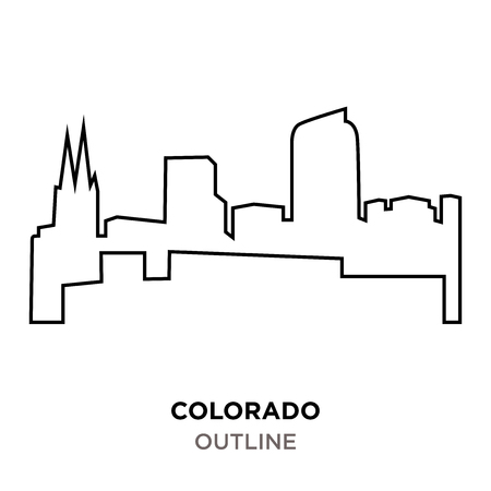 colorado outline on white backgroundのイラスト素材