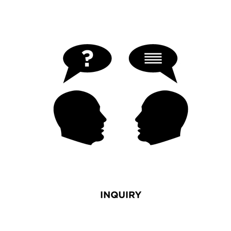 inquiry icon isolated on white background for your web, mobile and app designのイラスト素材