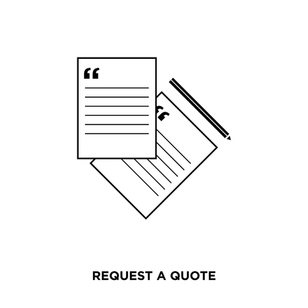 request a quote icon isolated on white background for your web, mobile and app designのイラスト素材