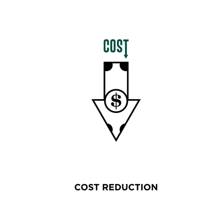 cost reduction icon isolated on white background for your web, mobile and app designのイラスト素材