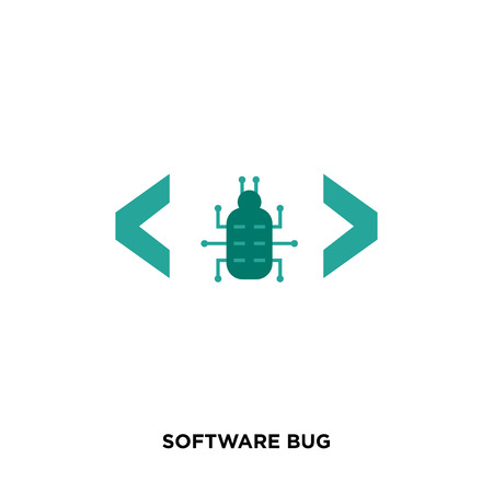 software bug icon isolated on white background for your web, mobile and app designのイラスト素材